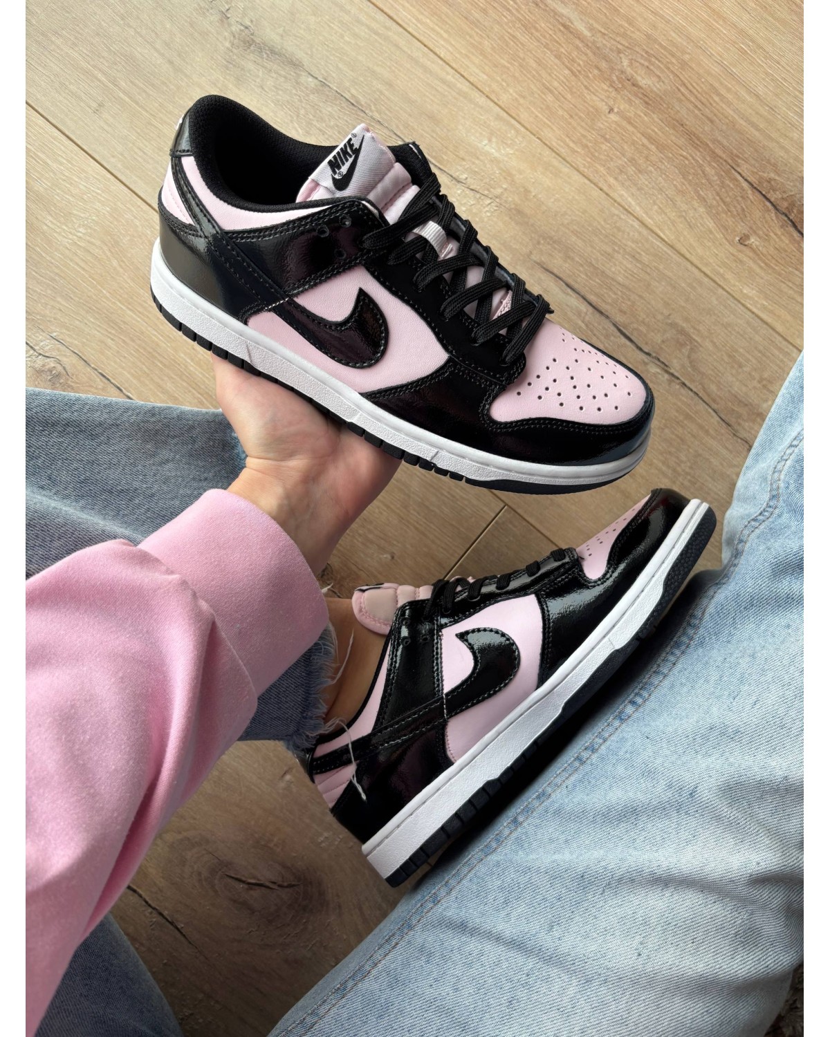 Nike SB Dunk Low Pink Black Patent Foam
