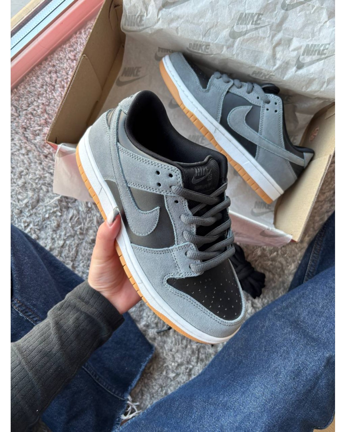 Nike SB Dunk Low Black Silver