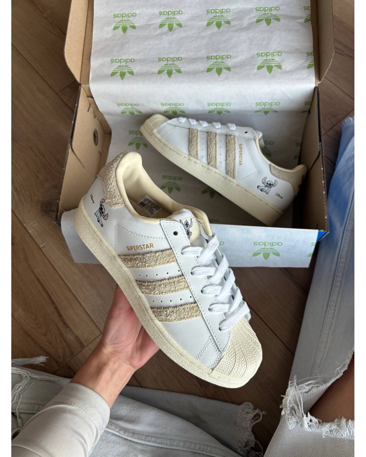 Adidas Superstar Cloud White Disney Stitch