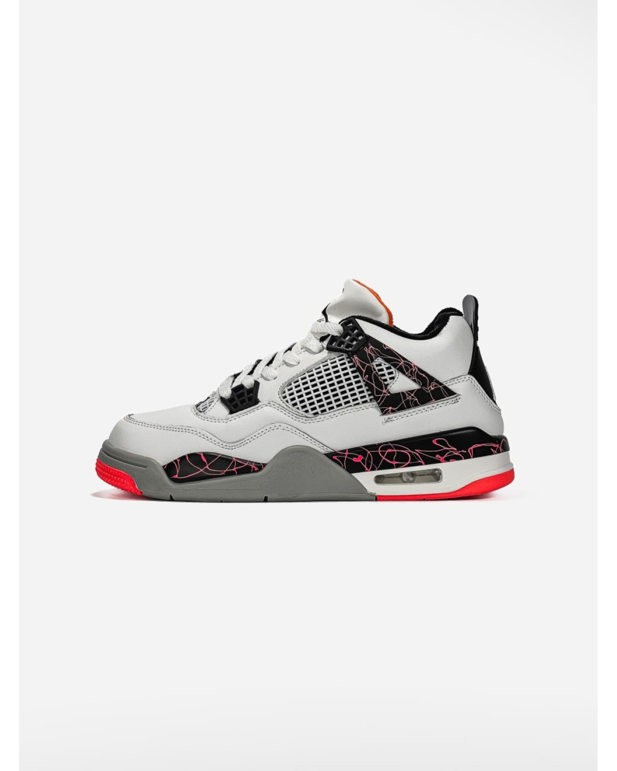 Nike Air Jordan 4 White/Red Fur