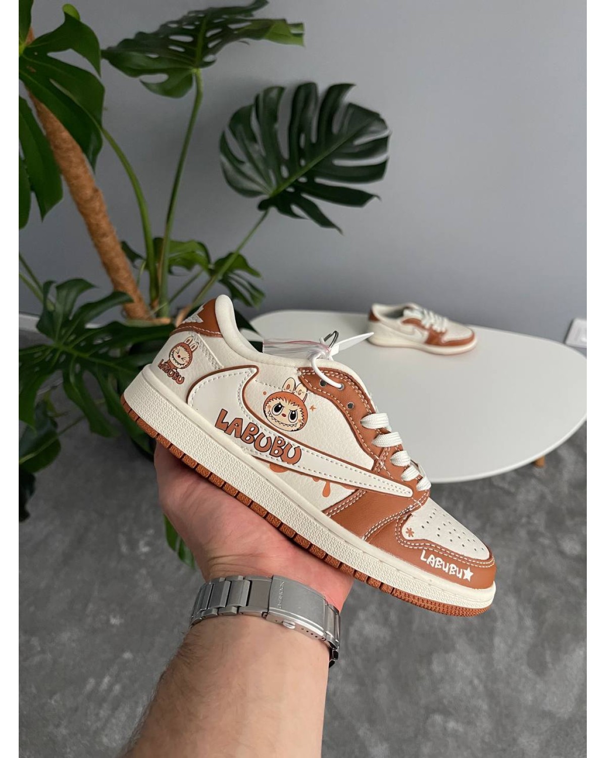 Labubu x Travis Scott x Nike Air Jordan 1 Low Beige
