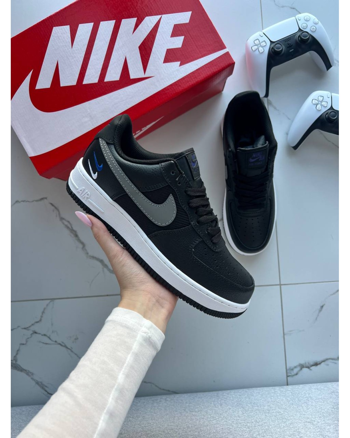 Nike Air Force 1 Low Se Mini Swoosh Casual Shoes Black