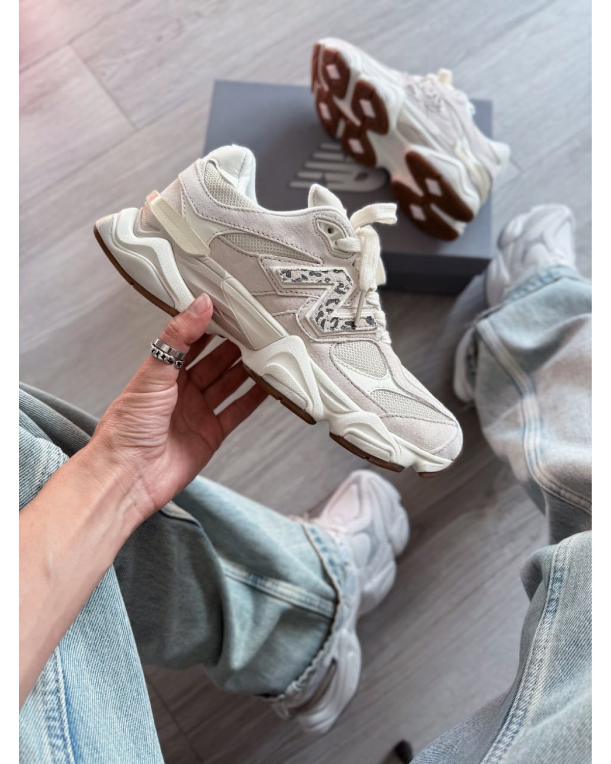 New Balance 9060 Beige Leopard