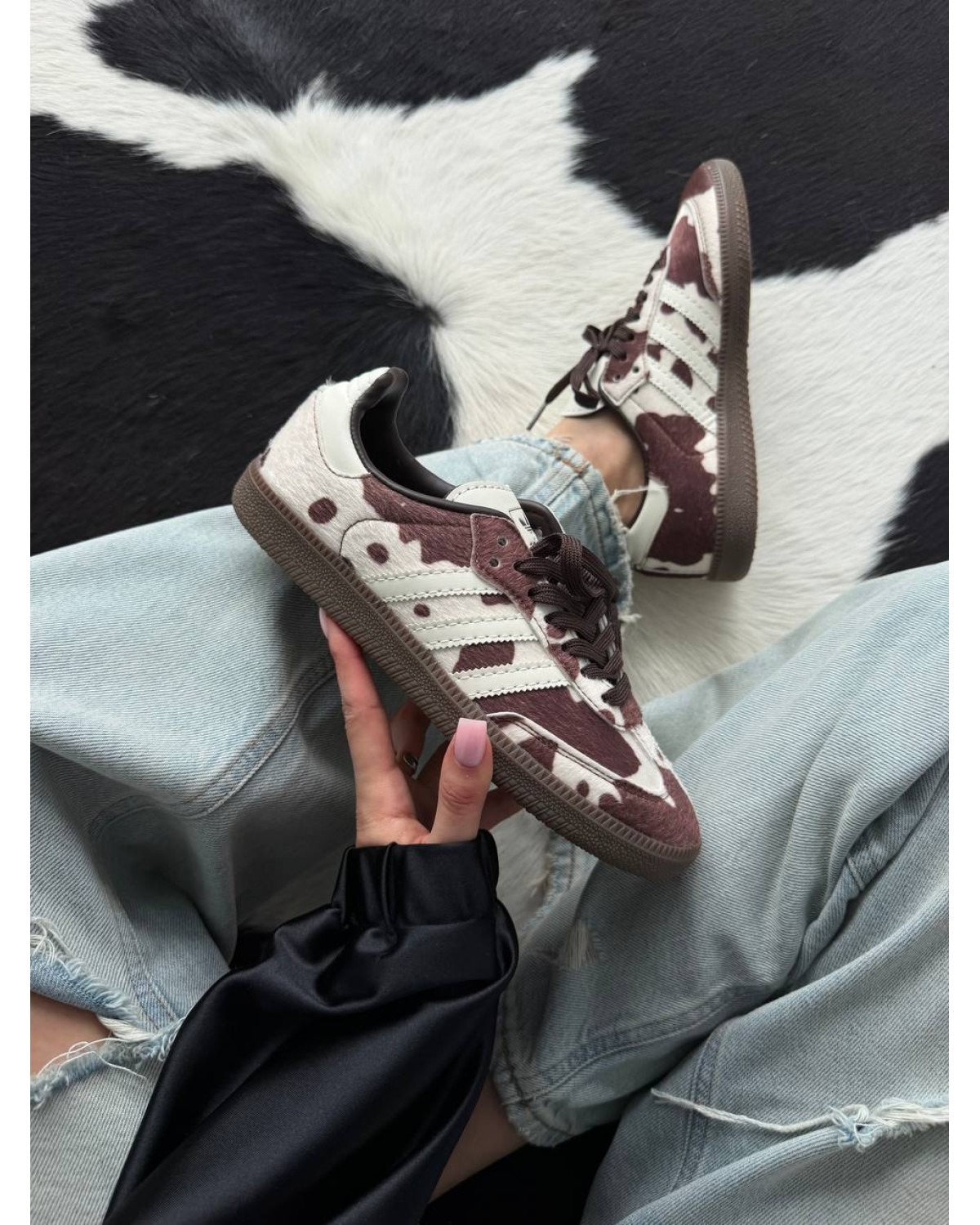 Adidas Samba Cow Print White