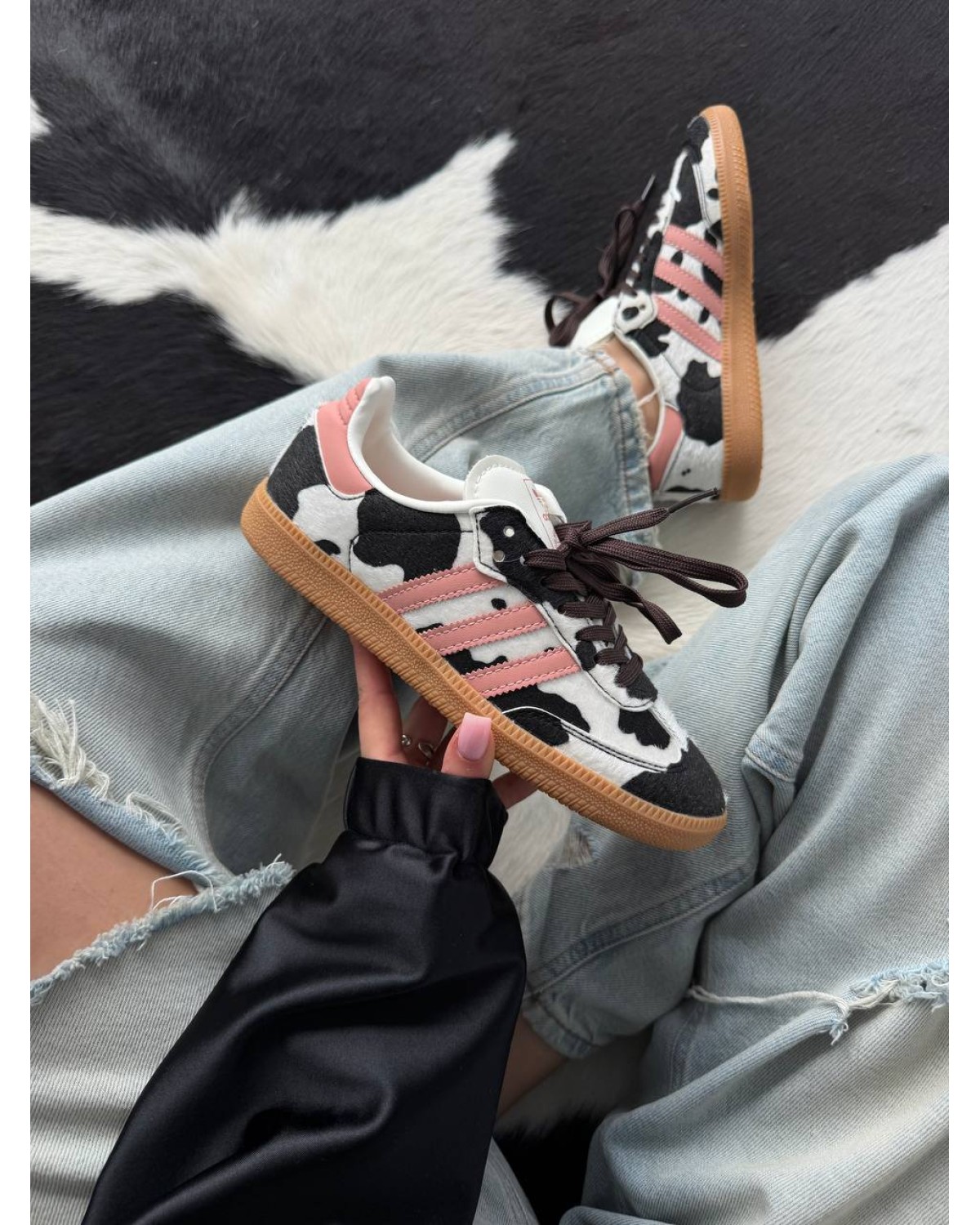 Adidas Samba Cow Print White
