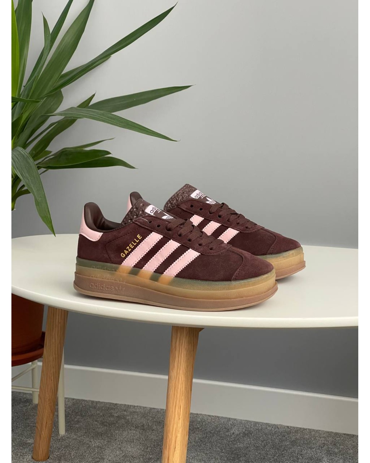 Adidas Gazelle Bold Platform Brown Pink