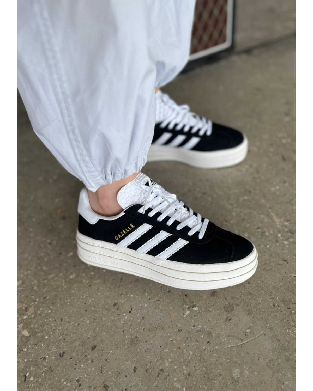 Adidas Gazelle Bold Black White