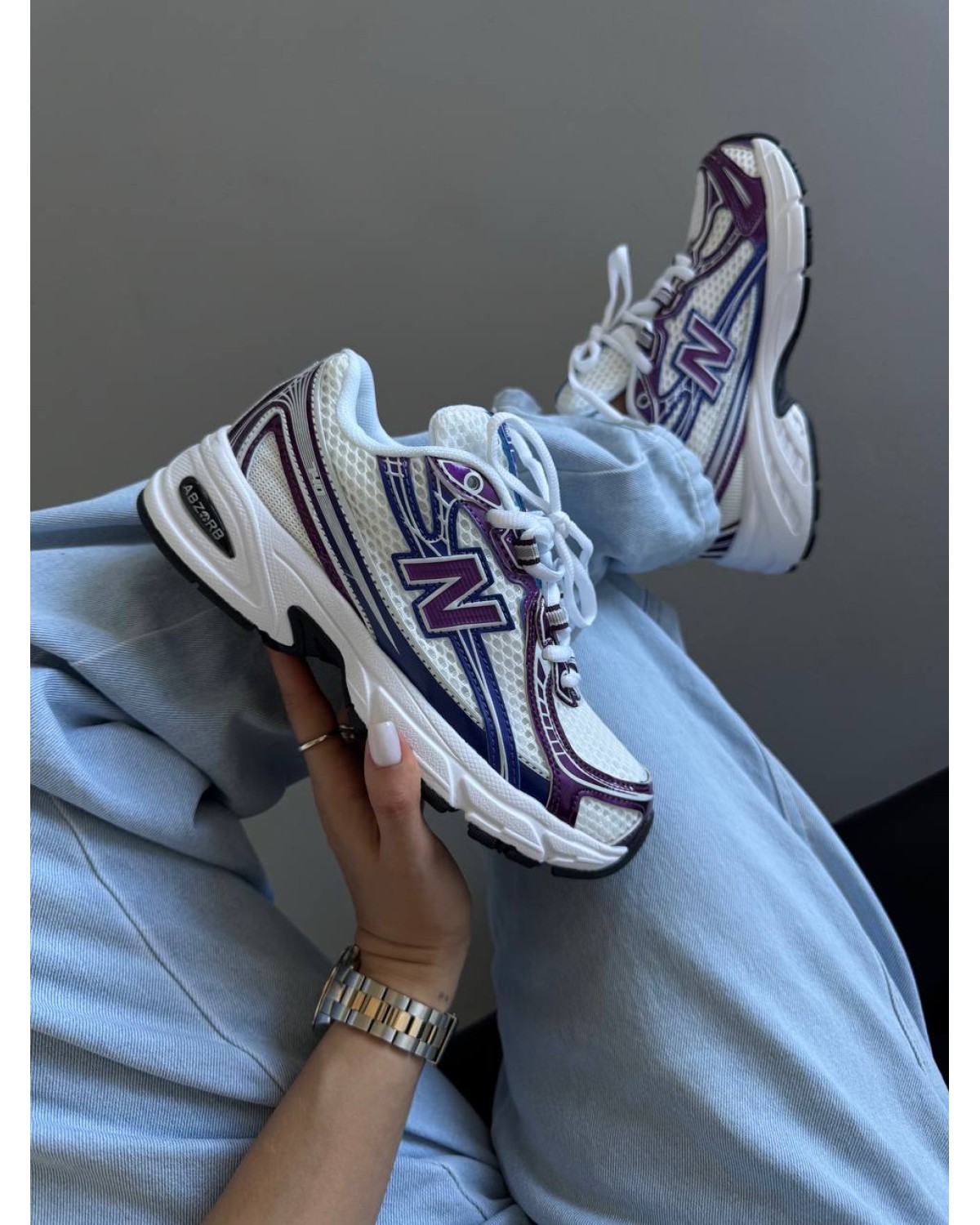 New Balance 740 White Purple Blue