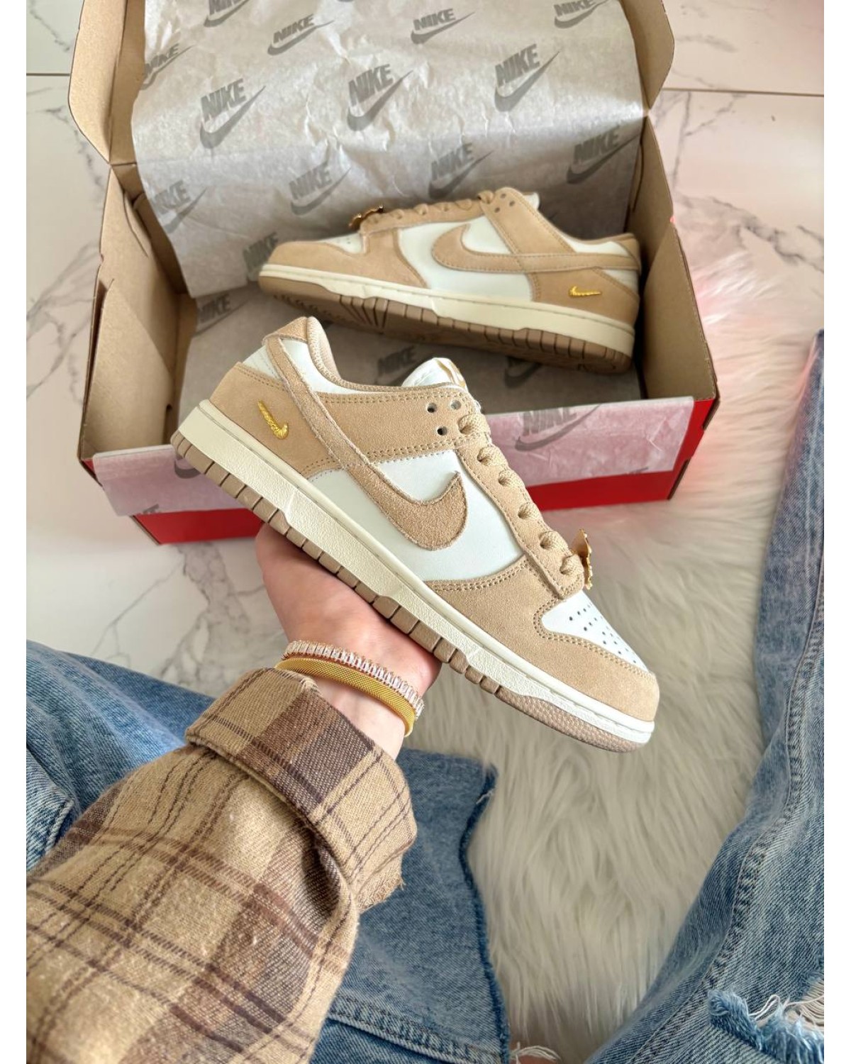 Nike SB Dunk Low Sail Brown Beige White
